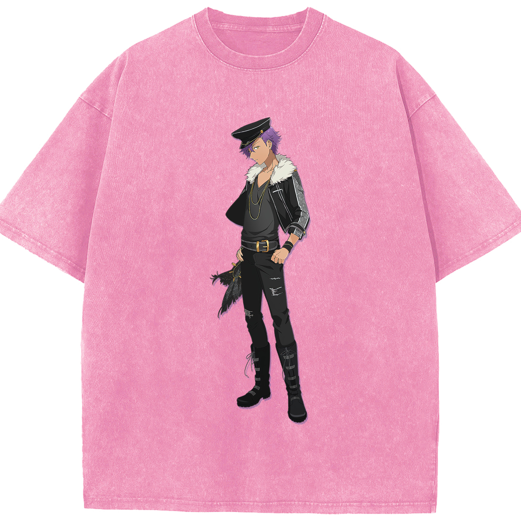 （画像用） あんさんぶるスターズ! Ensemble Stars 綿100% ヴィンテージ風 半袖Tシャツ（フロントプリント）
